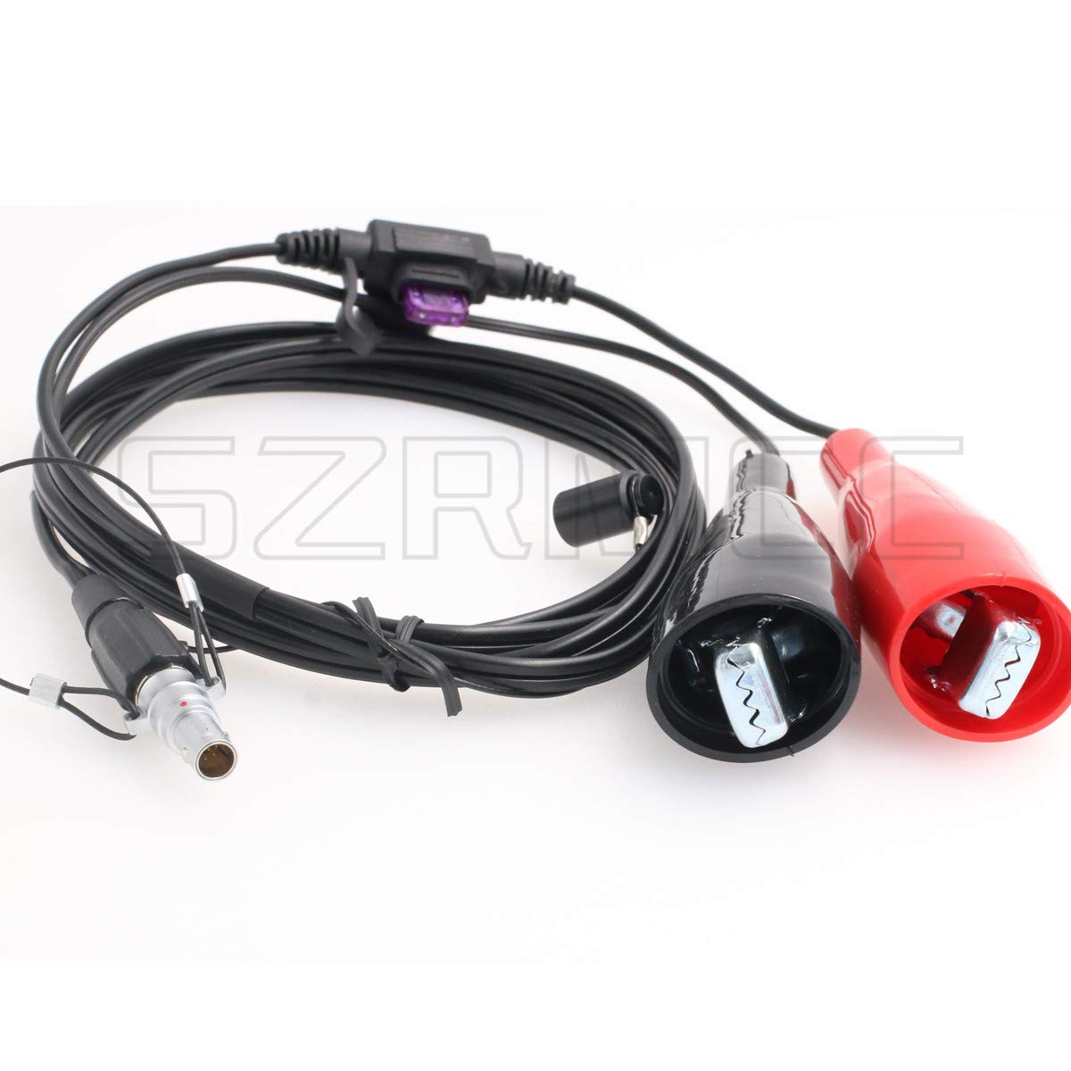 Trimble GPS RTK GNSS Receiver 5700 5800 R6 R7 R8 R10 Replacement Power Cable with Alligator Clips - Compatible with 46125-20 & 0B 7 Pin Connectors - Ideal for Surveying, Construction & Precision Agriculture
