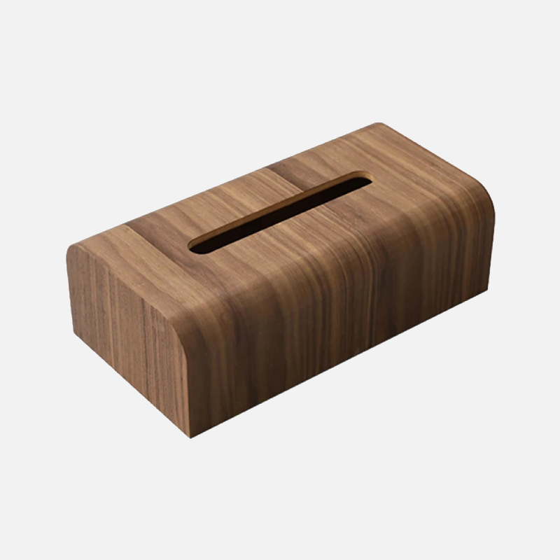 Premium Walnut Wood Tissue Box Holder - Handcrafted Solid Wood Home Decor for Living Room, Bedroom & Bathroom - Elegant & Functional Tissue Paper Dispenser for Home & Office Use