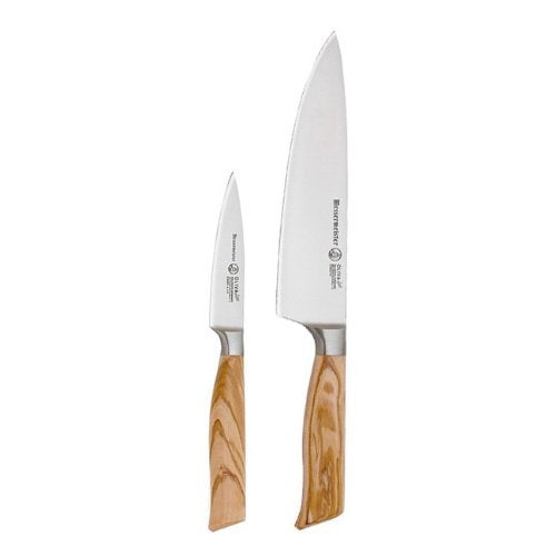 Messermeister Oliva Elite 2-Piece Chef's Knife & Paring Knife Set - Premium Kitchen Cutlery for Professional Chefs & Home Cooking