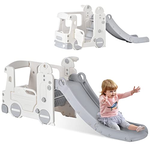 ASTM Approved Merax Kids Play Bus Slide - Indoor & Outdoor Safety Activity Play Center for Toddlers & Preschoolers | Perfect for Backyards, Daycares & Playgrounds