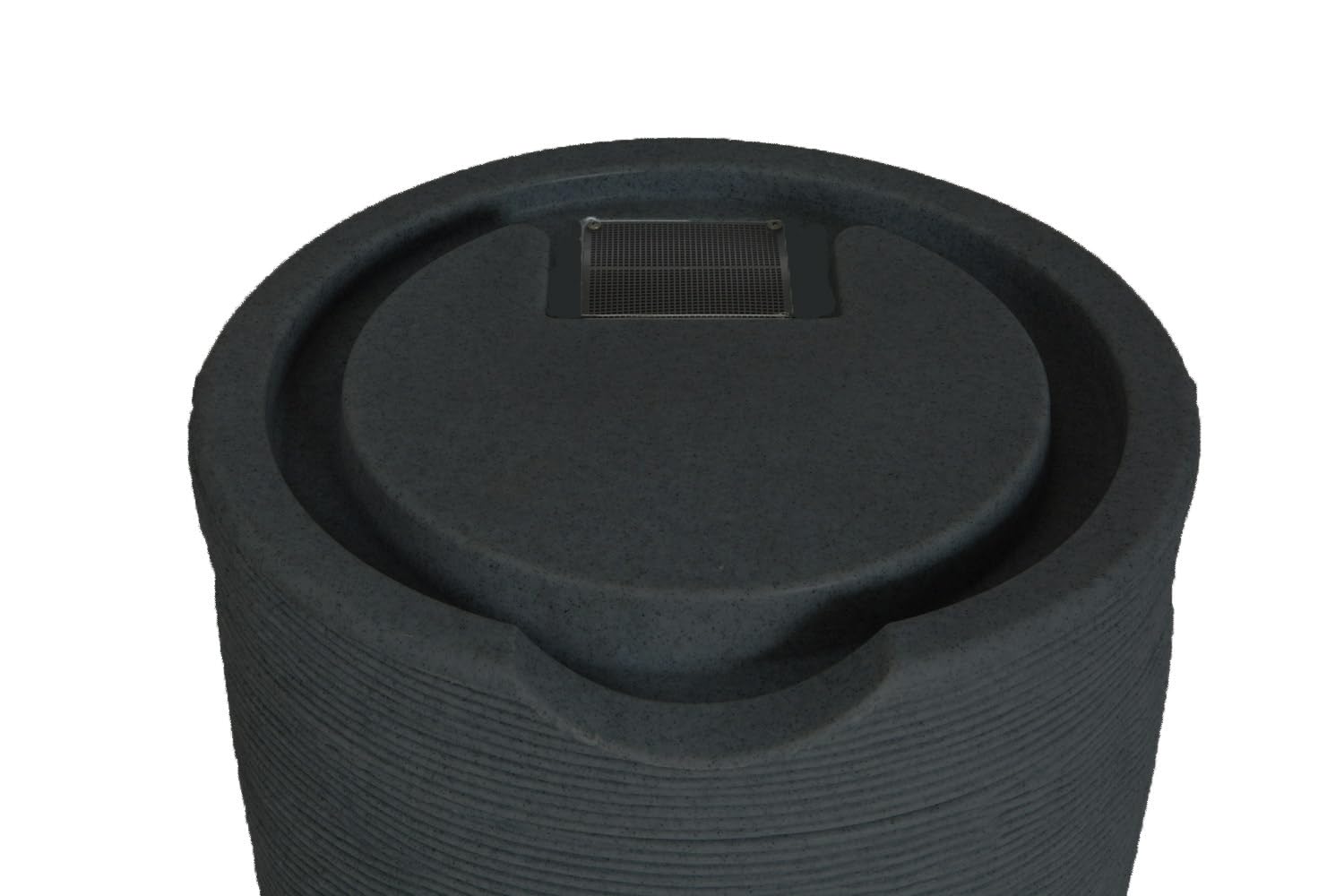 50 Gallon Rain Barrel with Stand - 2 Piece Black Water Collection System for Garden & Outdoor Use - Eco-Friendly Rainwater Saver for Sustainable Landscaping