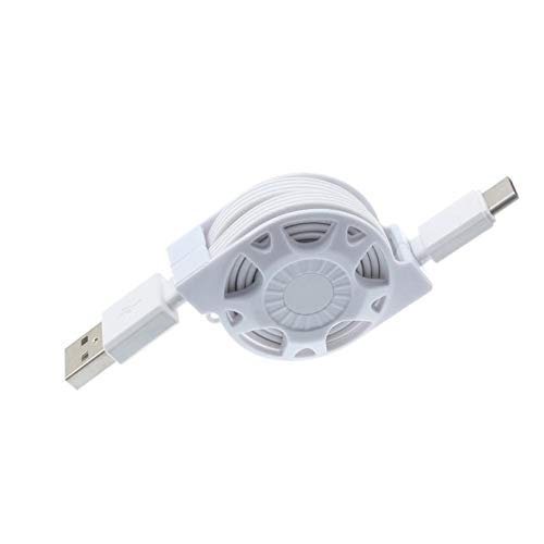 Retractable USB-C Cable - Fast Charging & Sync Compatible with LG Wing, Velvet Phones - Perfect for Travel, Office & Home Use