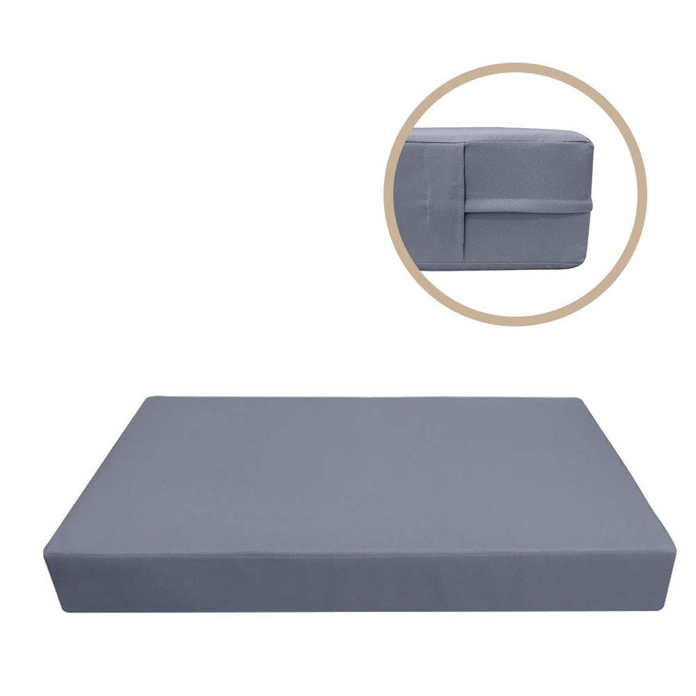 Style1 AD001 5-Piece Knife Edge Outdoor Daybed Mattress Set - Crib Size Cushion & Bolster Pillows for Patio, Poolside, and Garden Lounging
