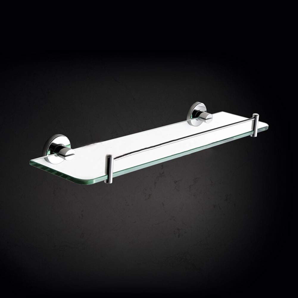 AGYH Stainless Steel Bathroom Shelf - Wall Mounted Glass Storage Rack for Bathroom & Kitchen Organization - Perfect for Shower, Vanity, and Pantry Storage