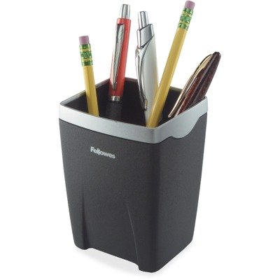 Fellowes Office Suites Divided Pencil Cup Organizer - 2 Compartment Desk Storage for Pens, Markers & Office Supplies - Perfect for Home, Office & School Workspace Organization