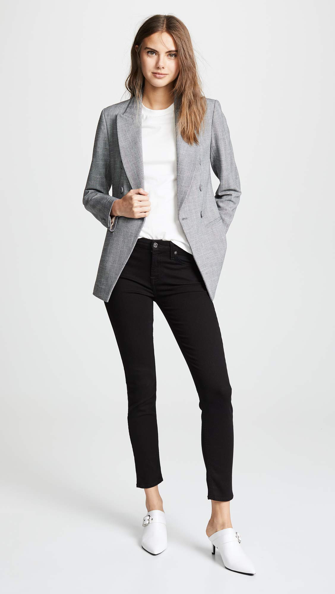 7 For All Mankind Women's Ankle Skinny Jeans - Stretch Denim Pants, High Waist Slim Fit for Casual & Night Out | Perfect for Date Night, Office Wear & Weekend Style