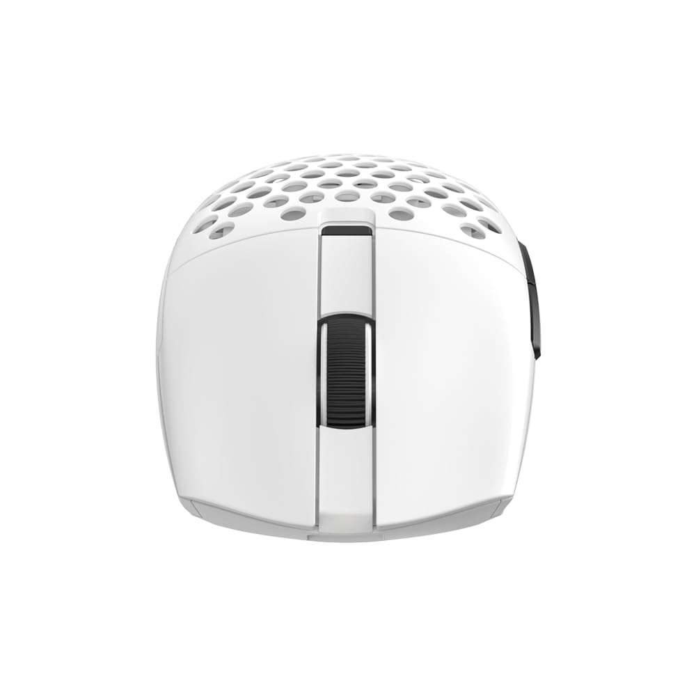 FANTECH ARIA XD7 Wireless Gaming Mouse - Pixart 3395 Sensor, 26000 DPI, Huano Switches, Ultra Lightweight 59g, Ambidextrous Egg Shape, 3-Mode Connectivity (White) - Perfect for Esports, FPS, MOBA & Office Work