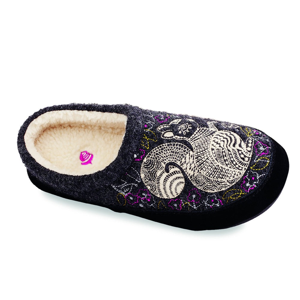 Women's Cozy Forest Mule Slippers with Non-Slip Indoor/Outdoor Sole - Soft House Shoes for Relaxing at Home, Quick Errands & Backyard Comfort