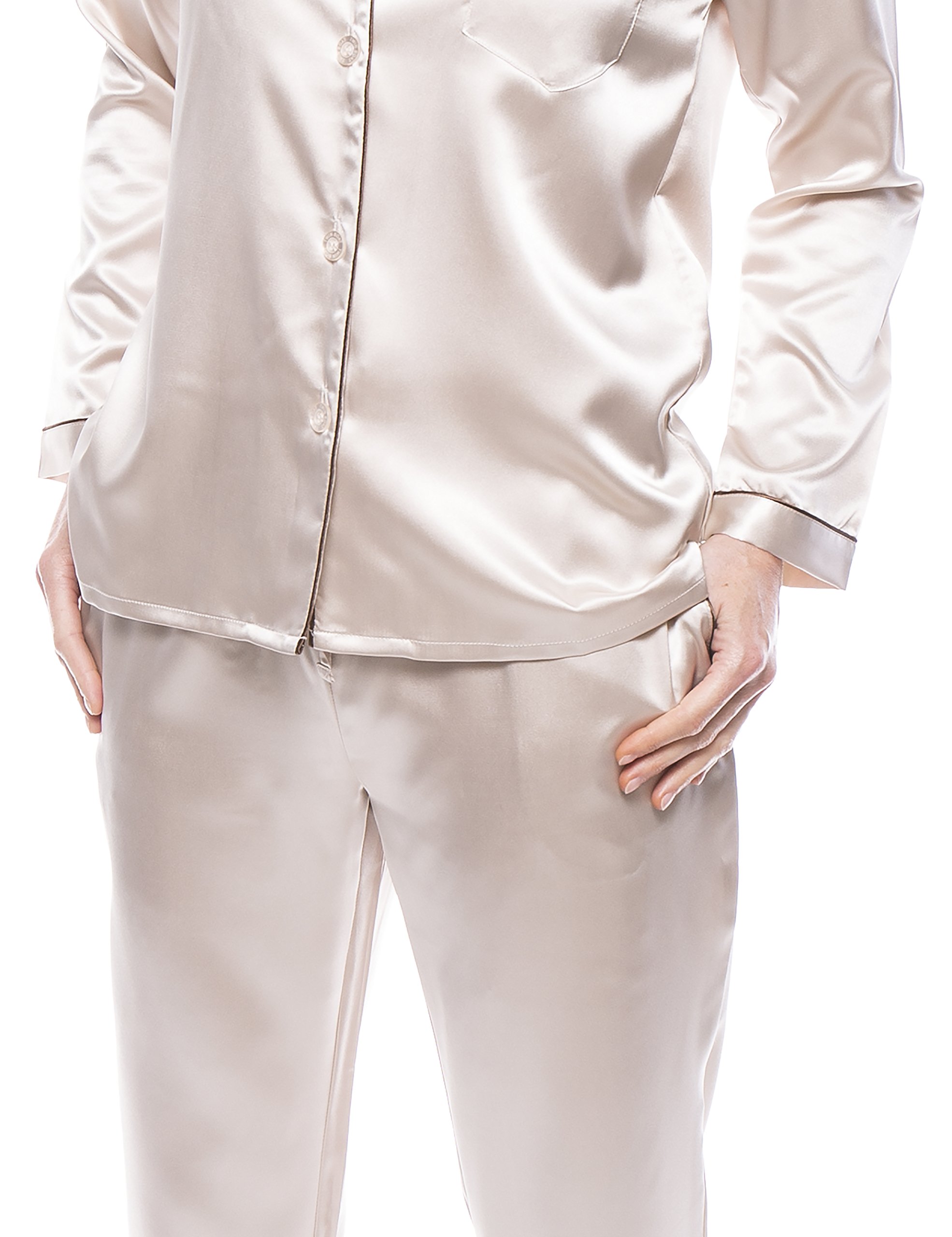 Women's Twin Boat Satin Pajama Set - Silky Soft Sleepwear for Lounge & Bedtime | Comfortable Nightwear for Relaxation & Gift Giving