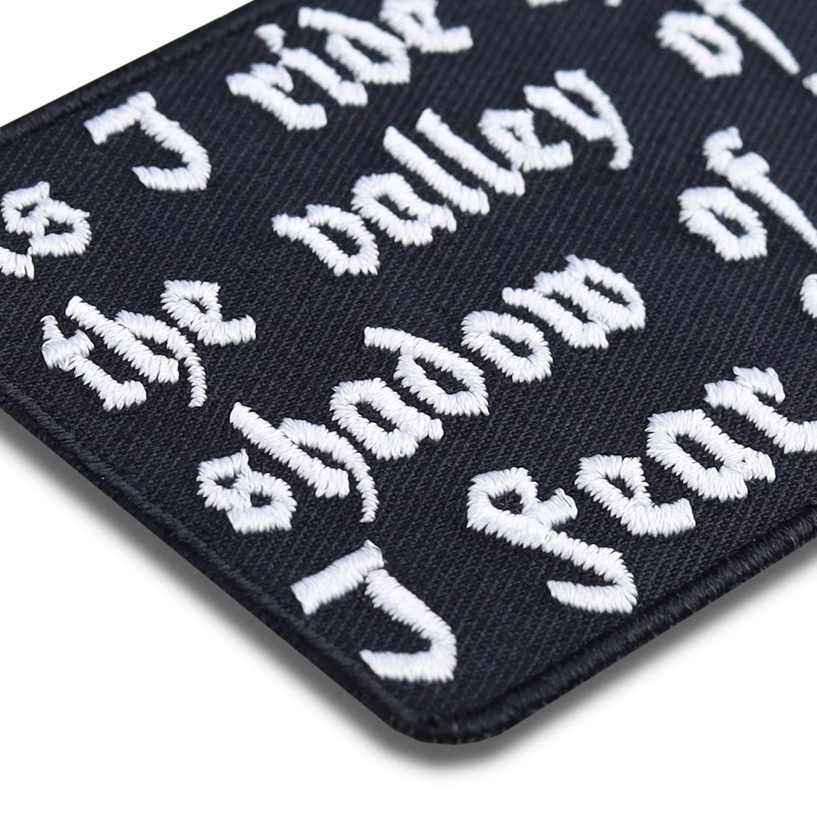 Funny Bikers Iron On Patches - 'I Fear No Evil' Sew On Applique Badge for Jeans, Jackets & Vests | 3.54x2.16 Inch Motorcycle Accessories - Perfect for Biker Gangs, Riding Clubs & Customizing Gear