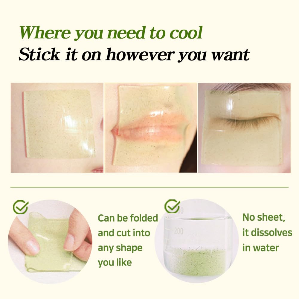 Korean Deep Moisture Face Jelly Patch - Cooling Pore Care for Sunburn Relief