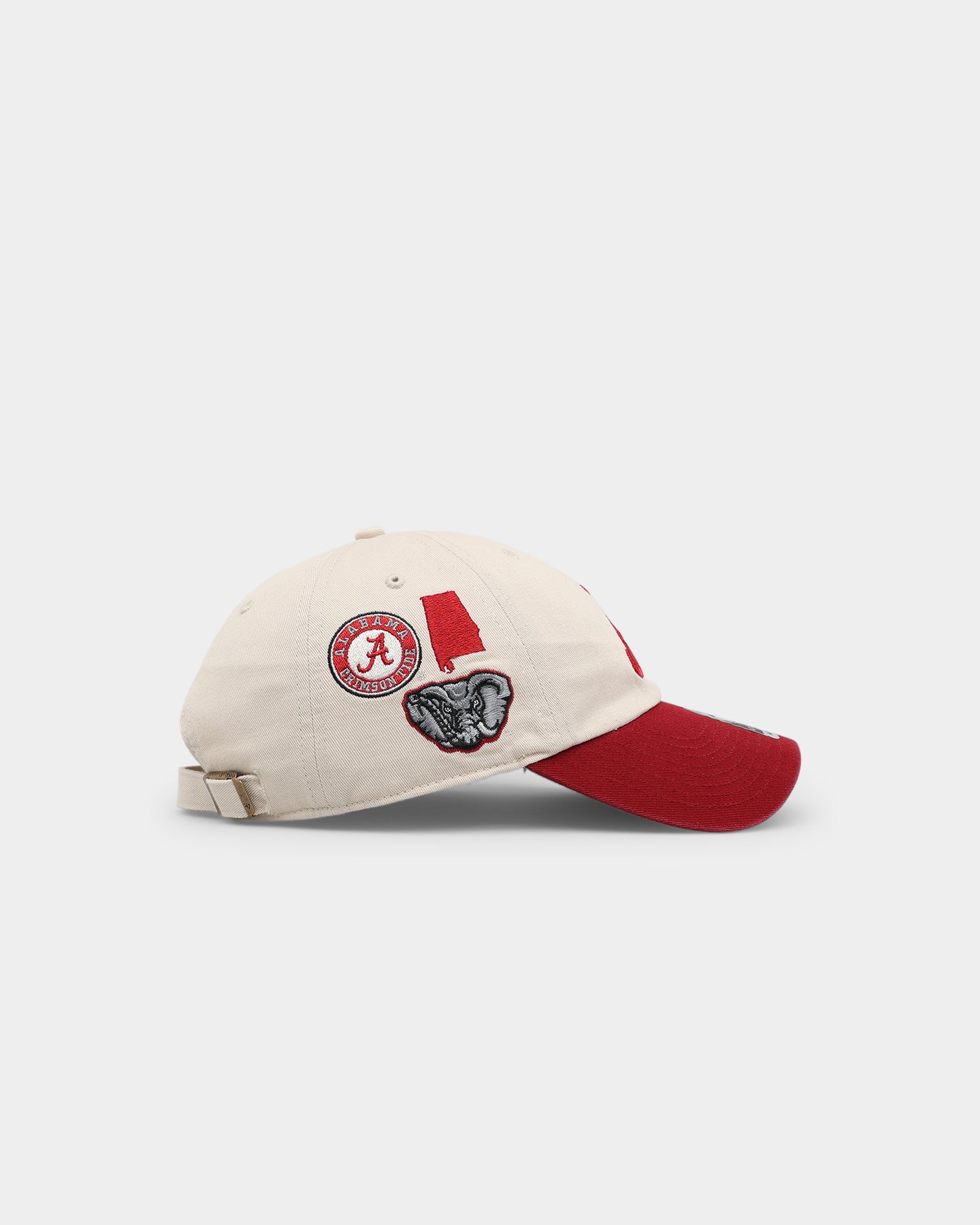 47 Brand Alabama Crimson Tide NCAA Adjustable Strapback Hat - Stylish Bone Color for College Football Fans & Game Day Outfits