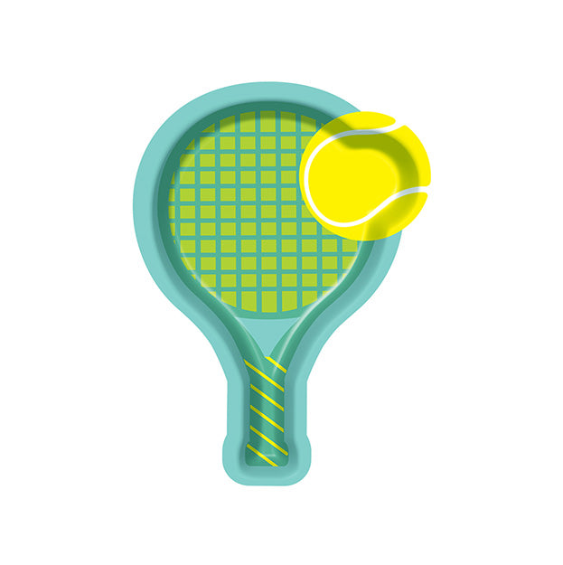 Premium Tennis Racket Appetizer & Dessert Plates - Set of 8 | Elegant Serving Dishes for Sports-Themed Parties, Tennis Events & Game Day Snacks