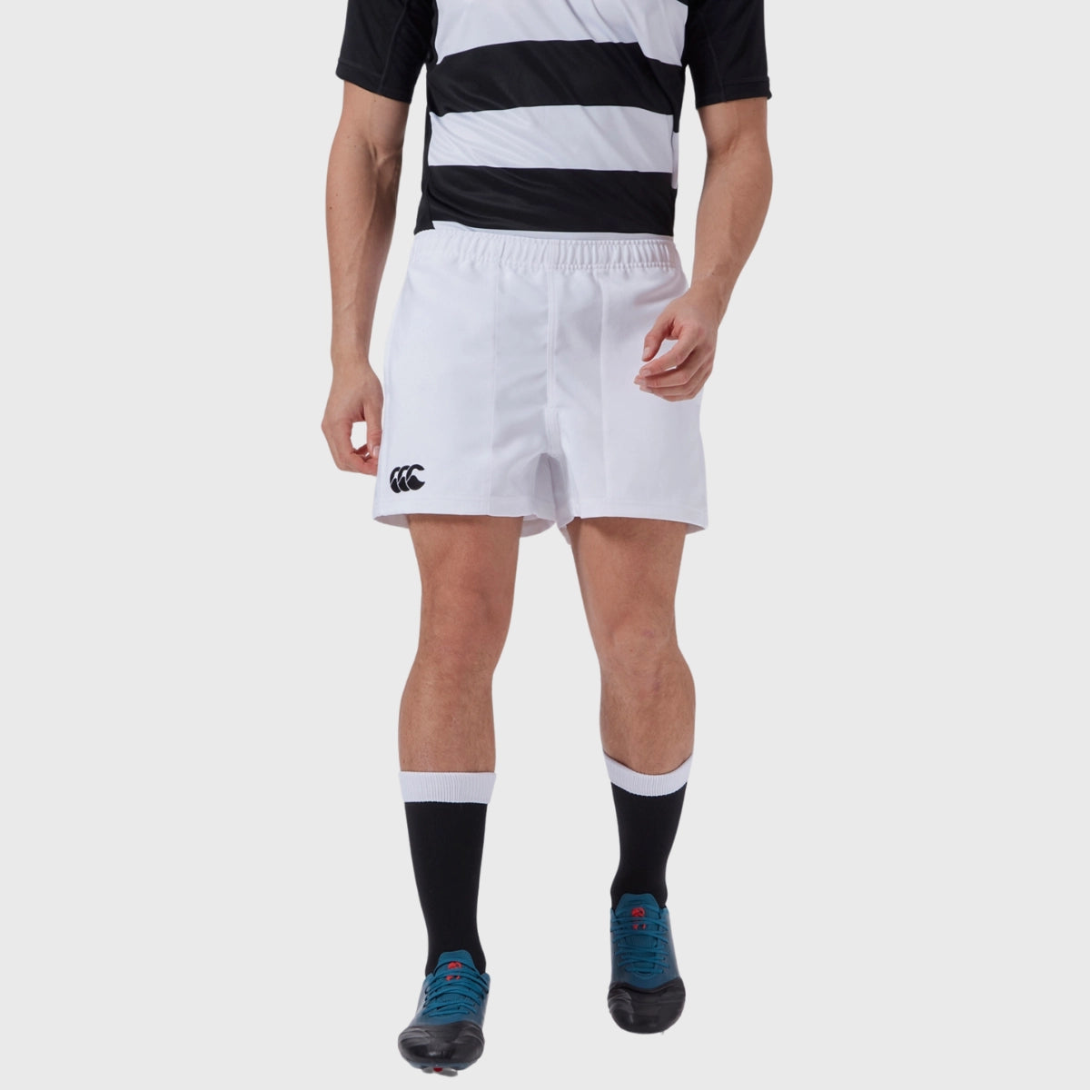 Canterbury Men's Rugby Shorts - Breathable White Drill Shorts with Pockets for Training & Match Play