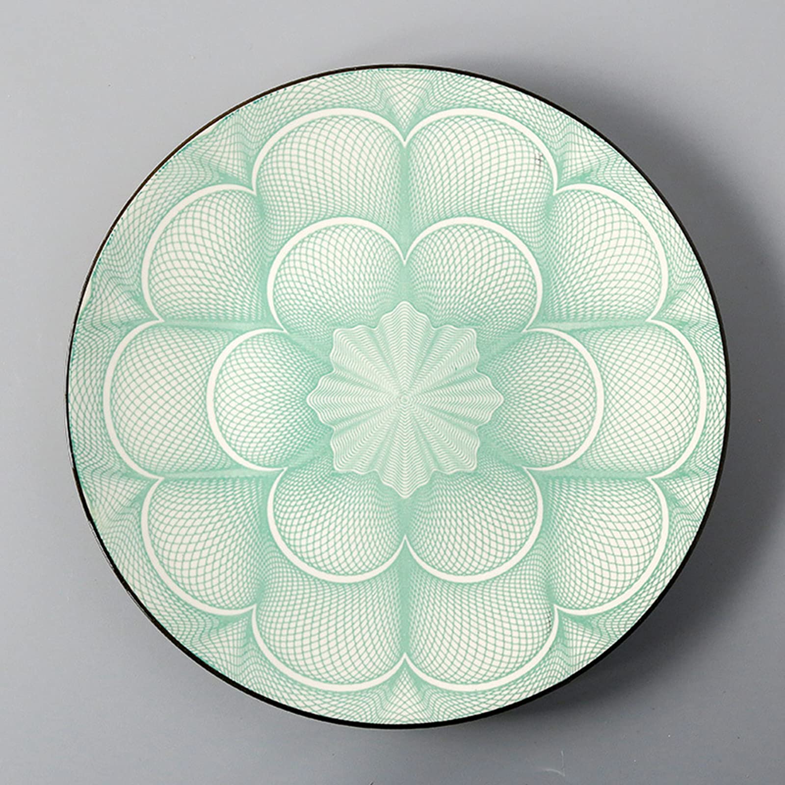 10.5 Inch Large Ceramic Snack Plate - Round Steak, Fruit, Dessert, Pasta & Salad Serving Dish - Perfect for Appetizers, Party Platters & Everyday Dining