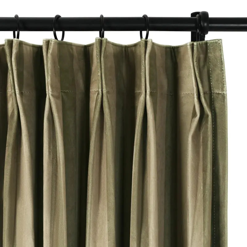 Amy Switzer Printed Velvet Pleated Curtains - Elegant Window Drapes for Living Room, Bedroom & Home Decor