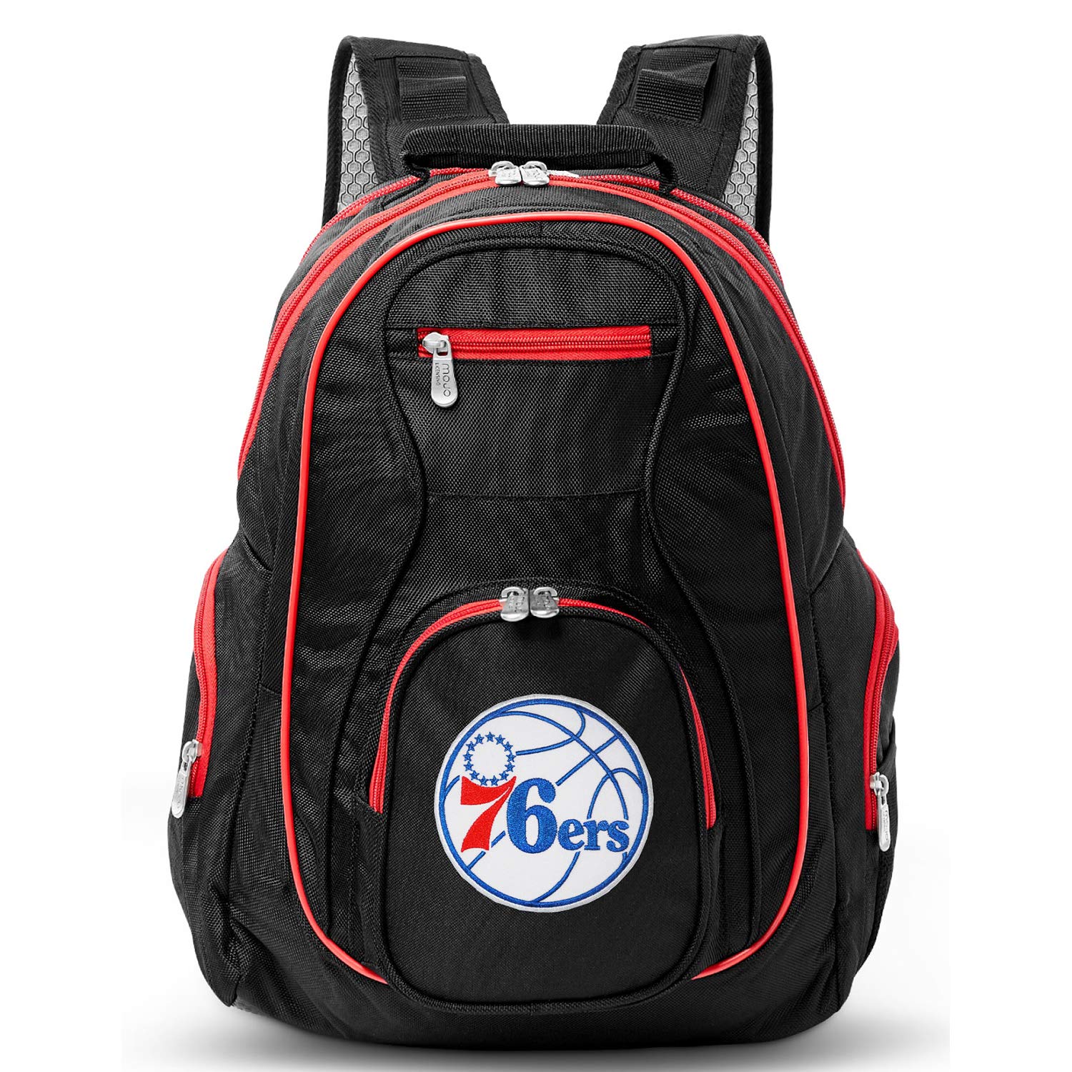 NBA Colored Trim Premium 19-inch Laptop Backpack with Padded Shoulder Straps - Durable Sports Bag for Travel, School, College & Business - Perfect for Basketball Fans, Students & Professionals
