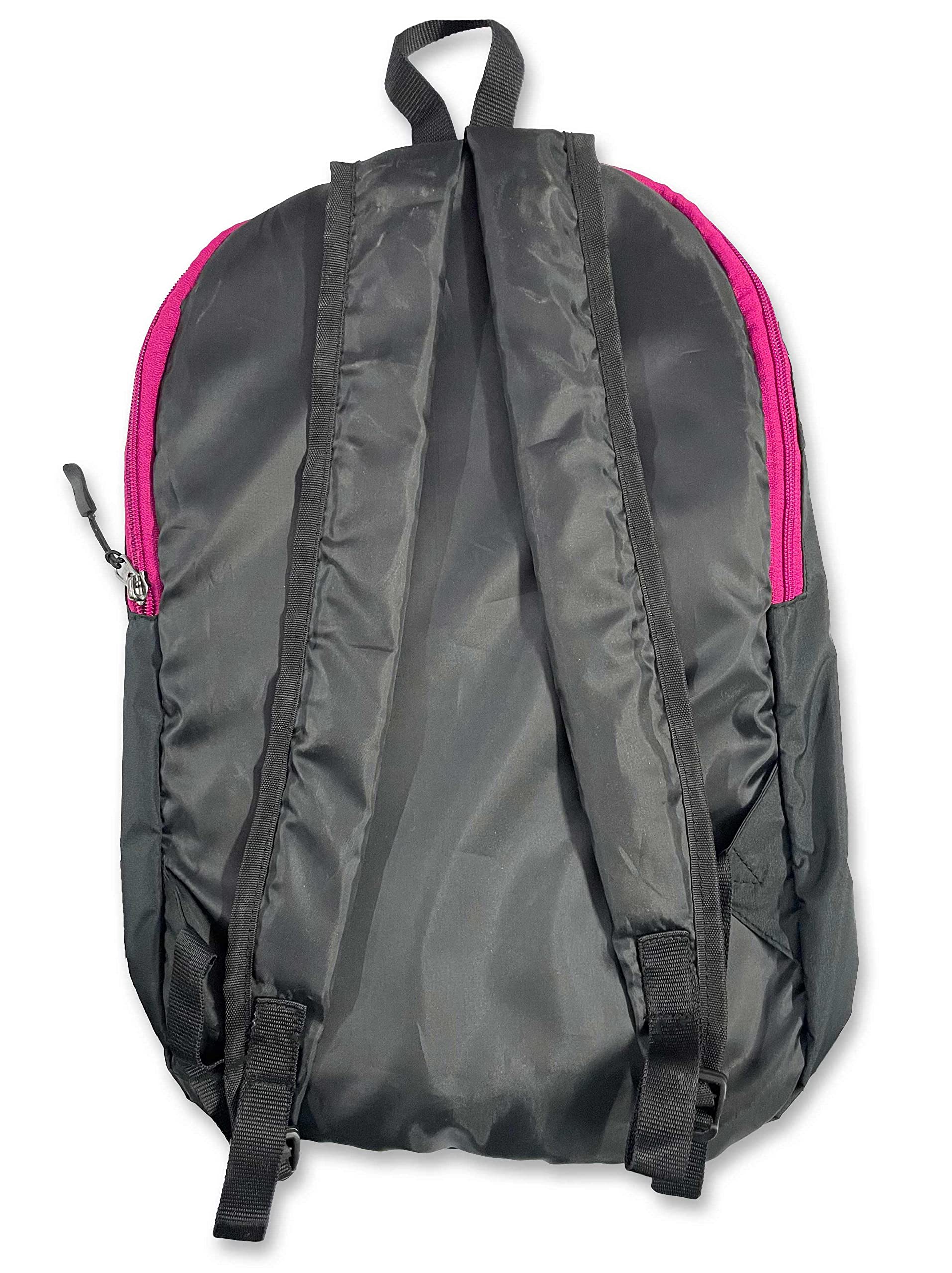 H-HEMES Small Mini Backpack for Women & Teens - 12L Lightweight 1-Compartment Daypack (Black, Pink) - Perfect for School, Travel, Gym & Daily Commute