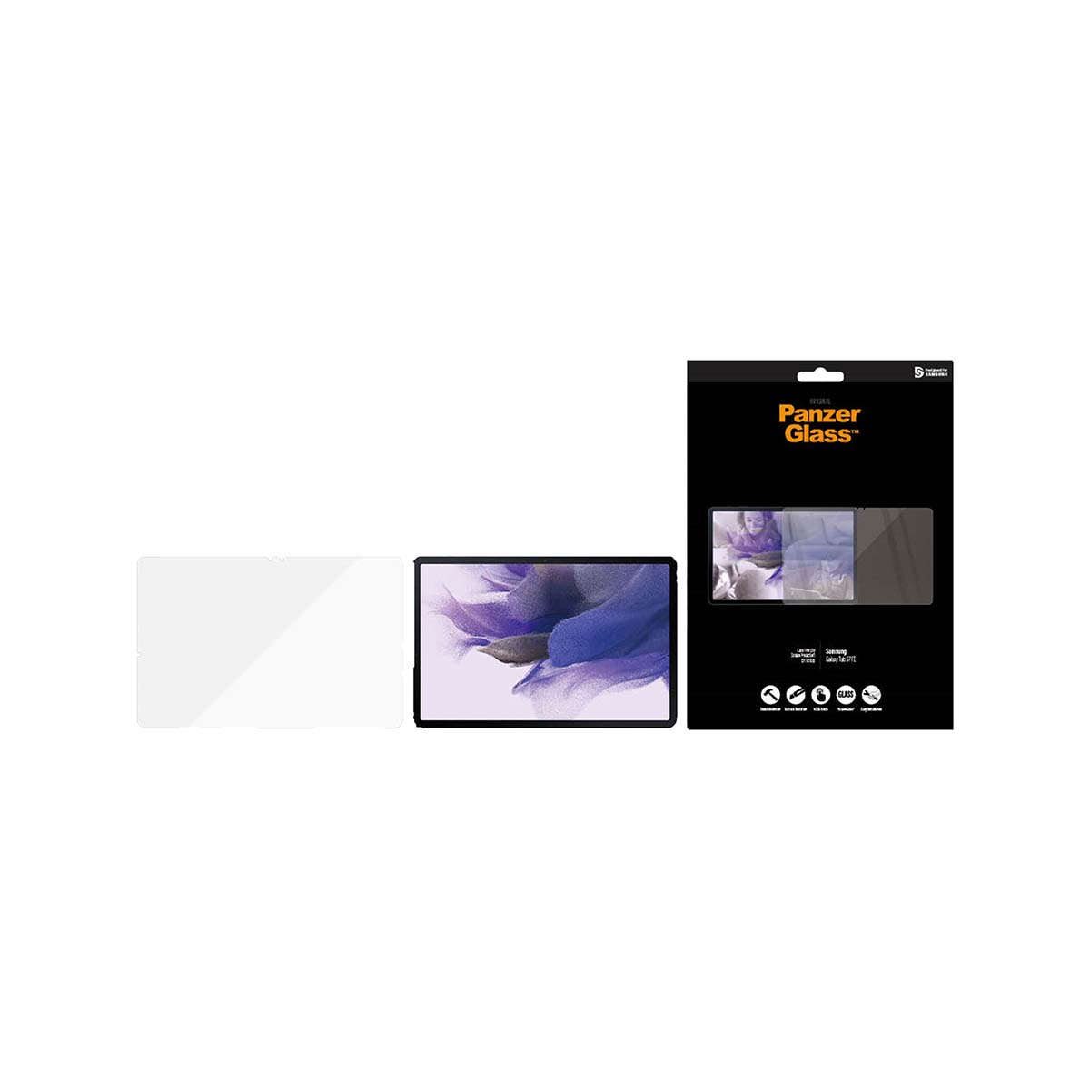PanzerGlass Edge to Edge Screen Protector for Samsung Galaxy Tab S7 FE/FE 5G - Tempered Glass, Anti-Scratch, Bubble-Free Installation - Perfect for Work, Study & Entertainment