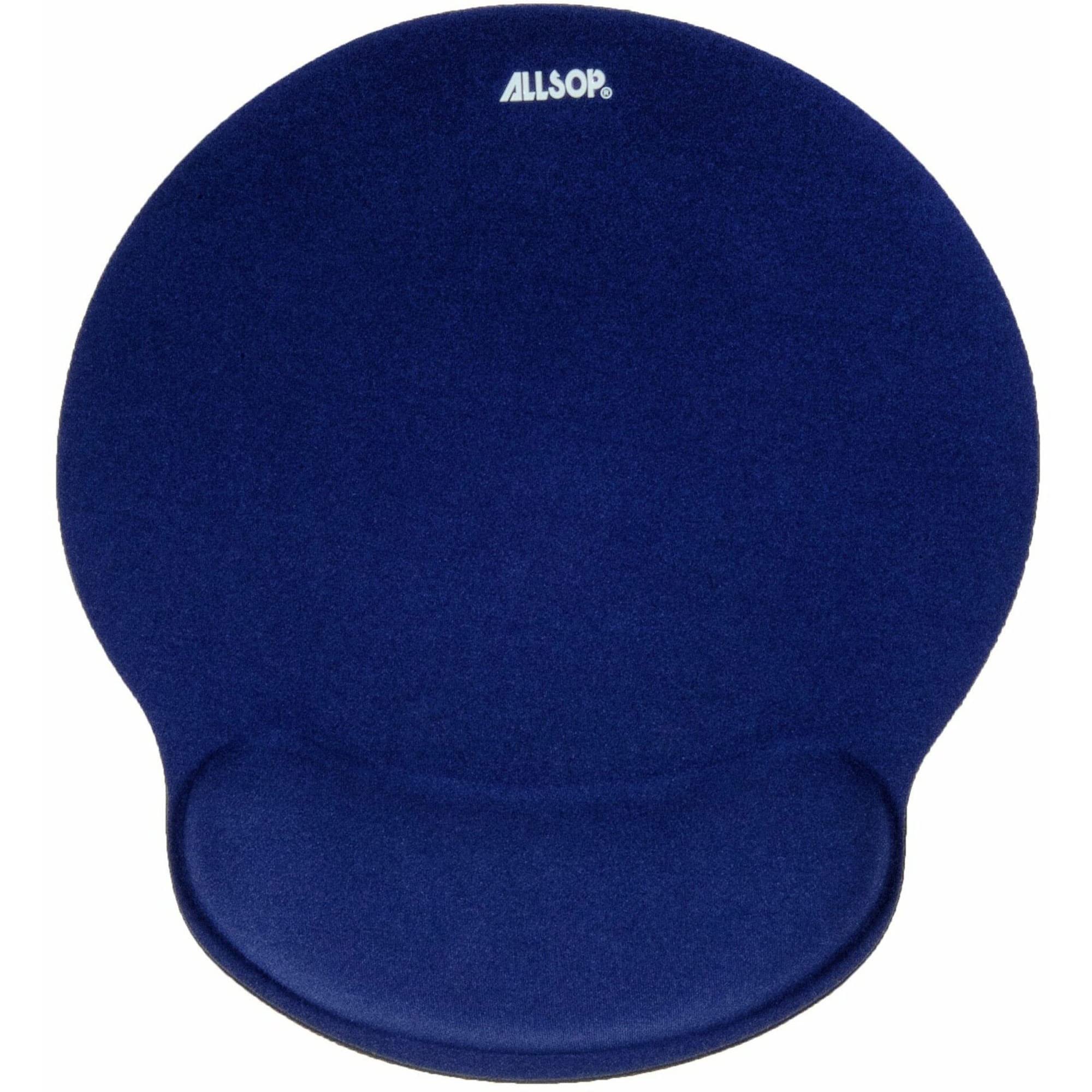 Allsop ASP30206 Memory Foam Mouse Pad Pro - Blue | Ergonomic Wrist Support for Office & Gaming | Comfortable Desk Accessory for Computer Work & PC Gaming
