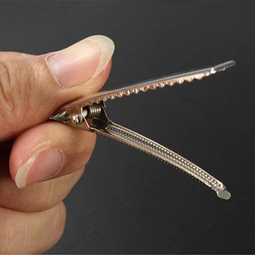 50Pcs Silver Alligator Hair Clips - Flat Top Single Prong Metal Hair Clips with Teeth for DIY Hair Bows, Arts & Crafts - 4.5cm - Perfect for Hair Accessories, Wedding Hairstyles, and DIY Projects