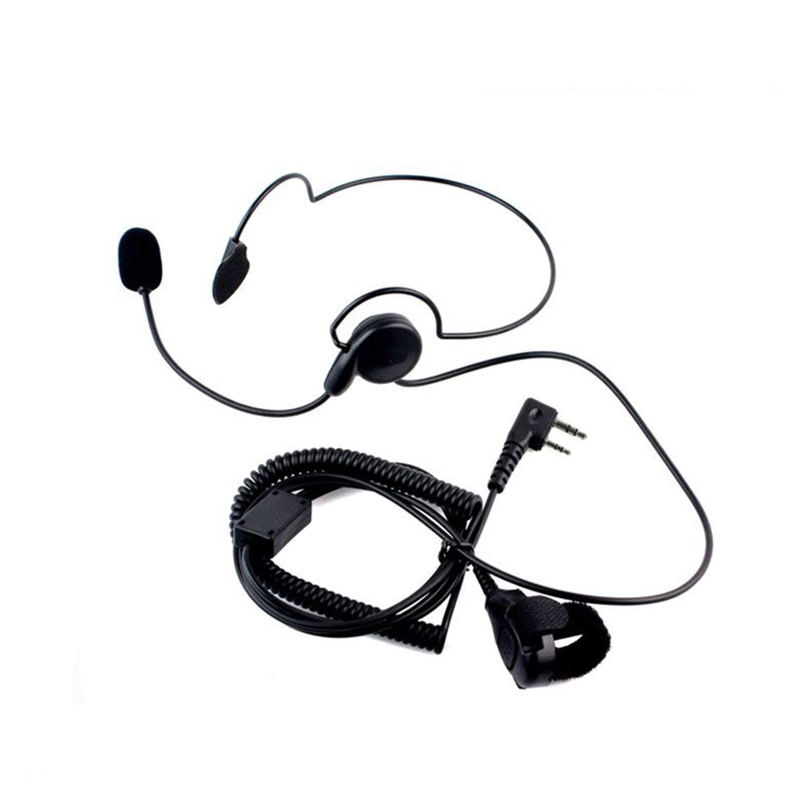 ARSMI Two-Way Radio Headset with Finger PPT Push-to-Talk - Compatible with Baofeng UV-5R, Kenwood TK-208, TK-220, TK-240, TK-240D & More Walkie-Talkies - Ideal for Security, Construction & Outdoor Adventures