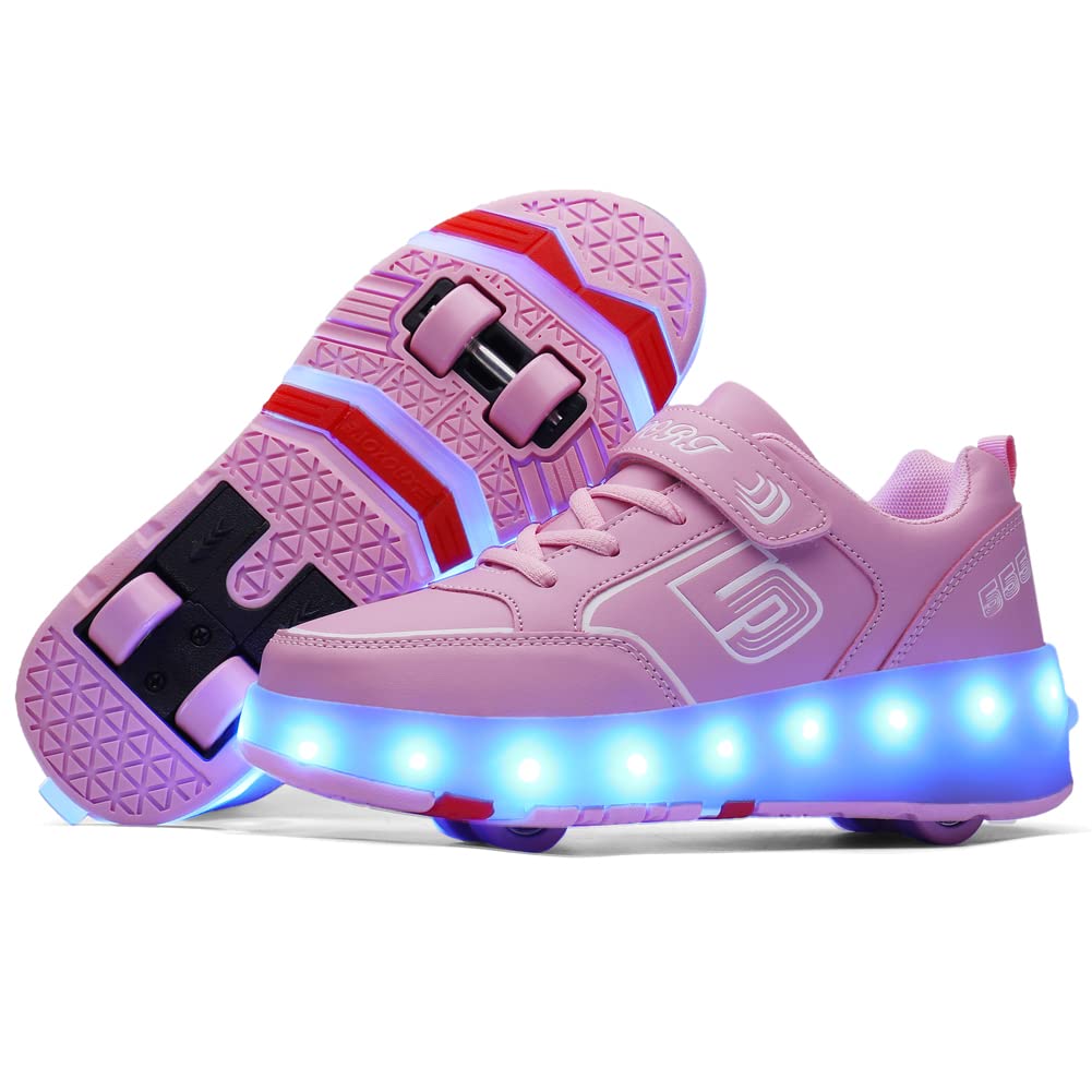 HIWISH LED Roller Skate Shoes for Kids - Flashing Wheels Sneakers for Boys & Girls | Outdoor Play & Sports