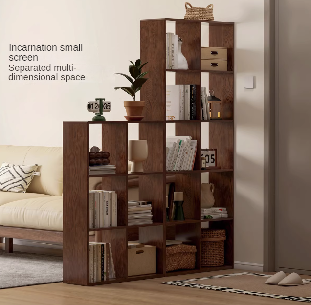 Oak & Beech Solid Wood Modular Bookshelf - Customizable Storage for Home Office, Living Room & Bedroom