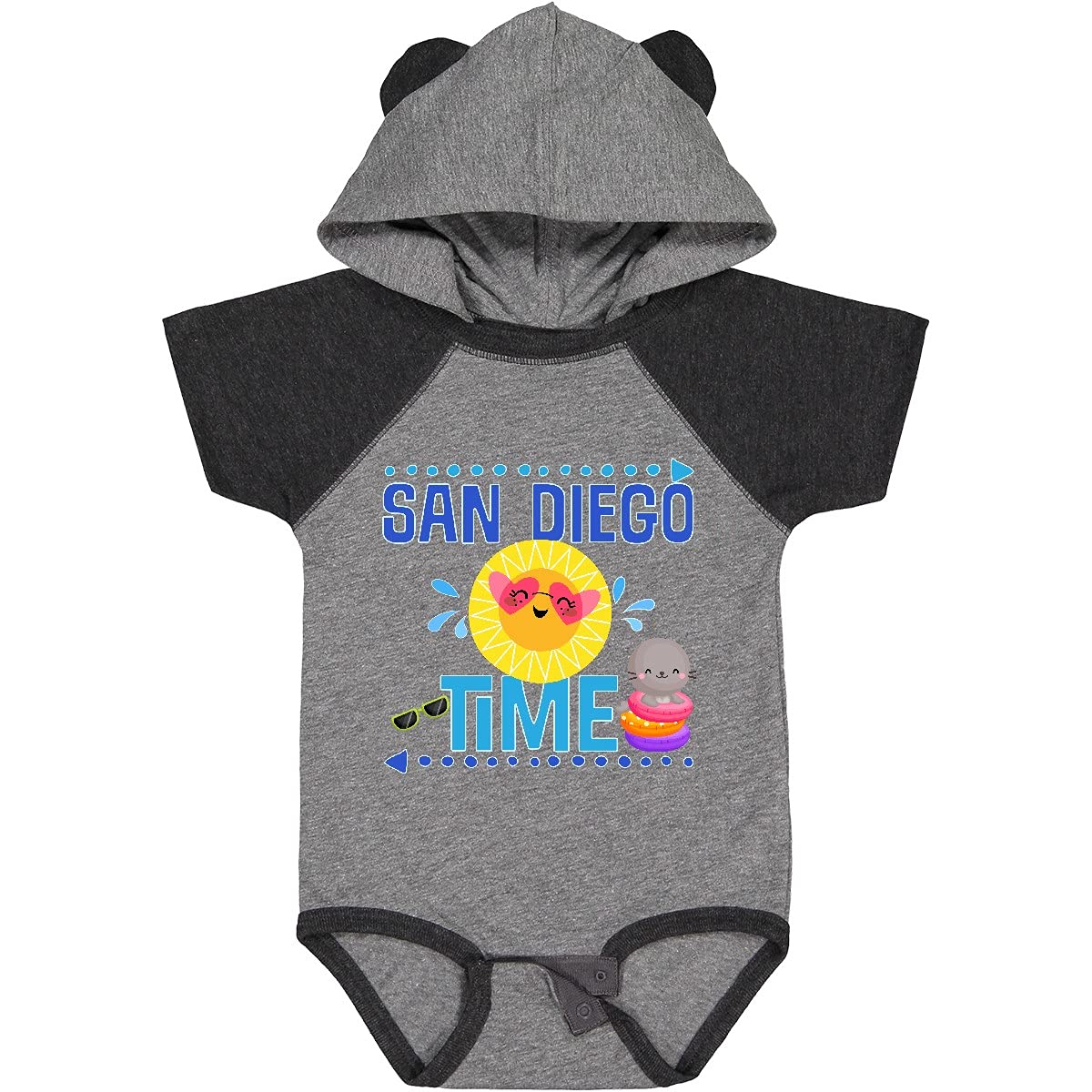 Inktastic San Diego Vacation Cute Beach Baby Bodysuit - Soft Cotton Infant Onesie for Boys & Girls - Perfect for Beach Trips, Family Vacations & Photo Shoots