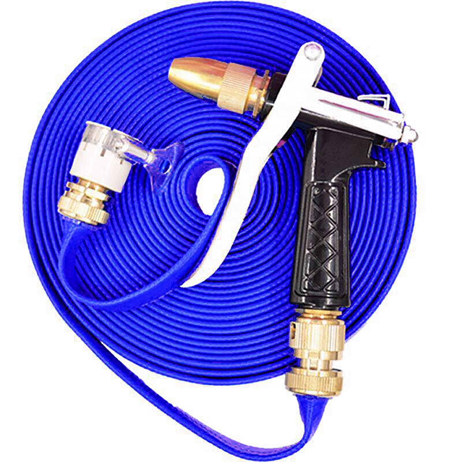 Expandable Garden Hose 10m - Flexible, Lightweight Water Hose for Outdoor Lawn, Car Washing & Plant Watering - Durable & Leakproof (Blue) - Perfect for Gardening, Cleaning & Outdoor Use