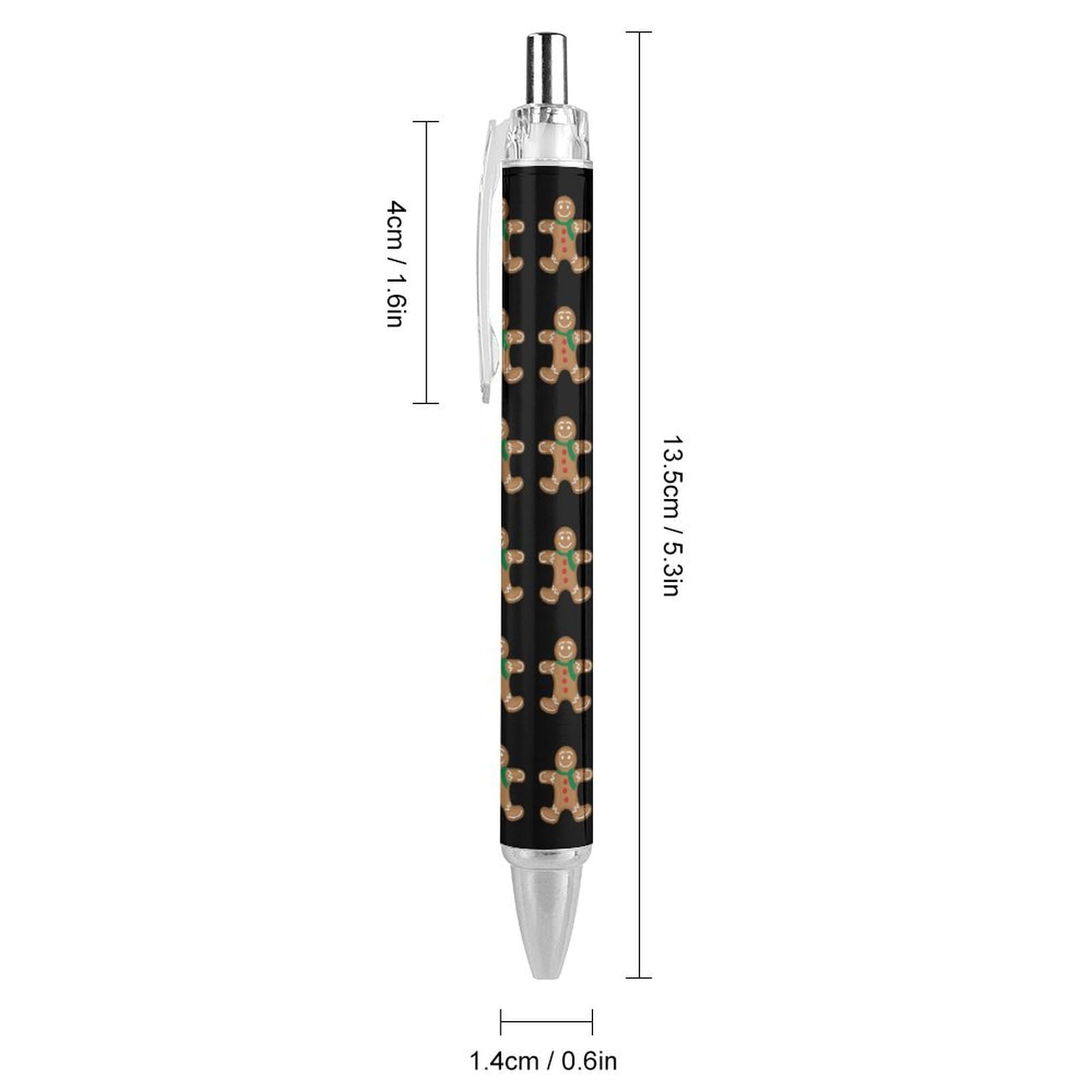 Cute Gingerbread Man Ballpoint Pen - 0.5mm Retractable Fine Point Writing Pen for Office, School & Gift (1 Pack) - Perfect for Christmas Gifts, Work Notes & Holiday Decorations
