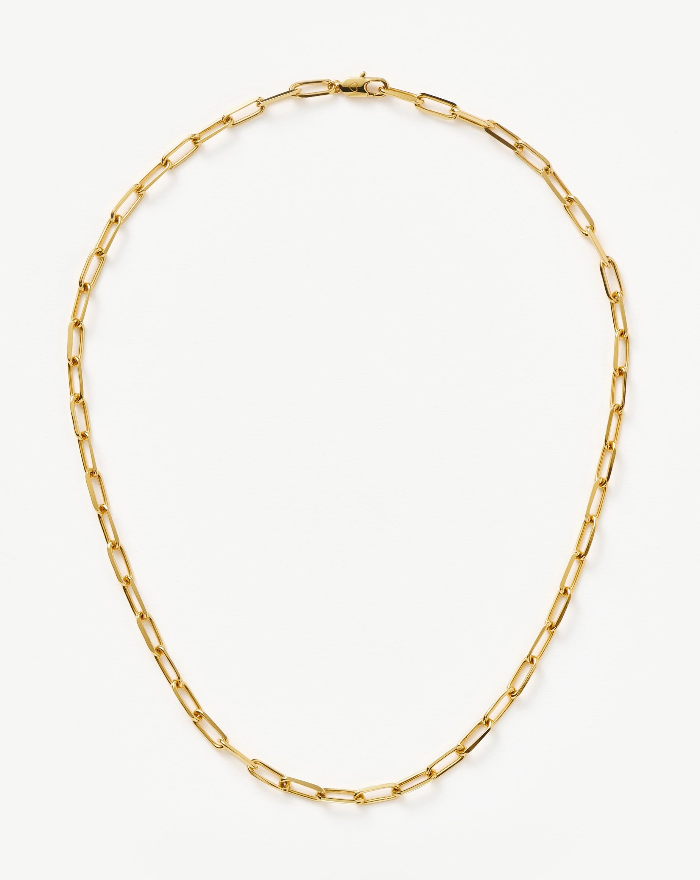 Classic Mini Short Paperclip Chain Necklace - 18k Gold Plated Dainty Layering Necklace for Women | Everyday Jewelry, Gift for Her, Birthday & Anniversary Present