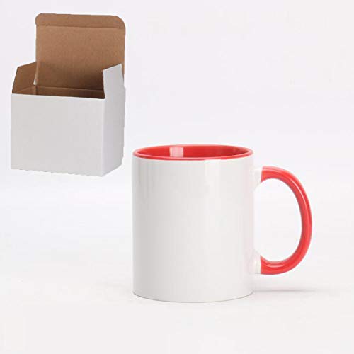 11oz Sublimation Ceramic Coffee Mug - Red, Packed in White Box (Case of 36) - Perfect for Custom Printing, Office Gifts & Promotional Events