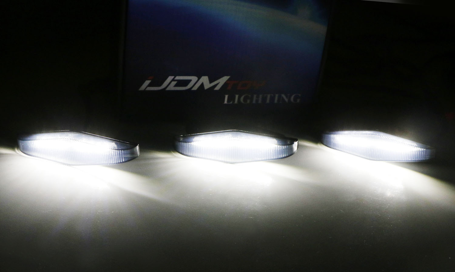 3pc Smoked Lens White LED Front Grille Light Kit for 2014-2023 Toyota 4Runner - Off-Road Lighting Upgrade for Night Driving & Adventure