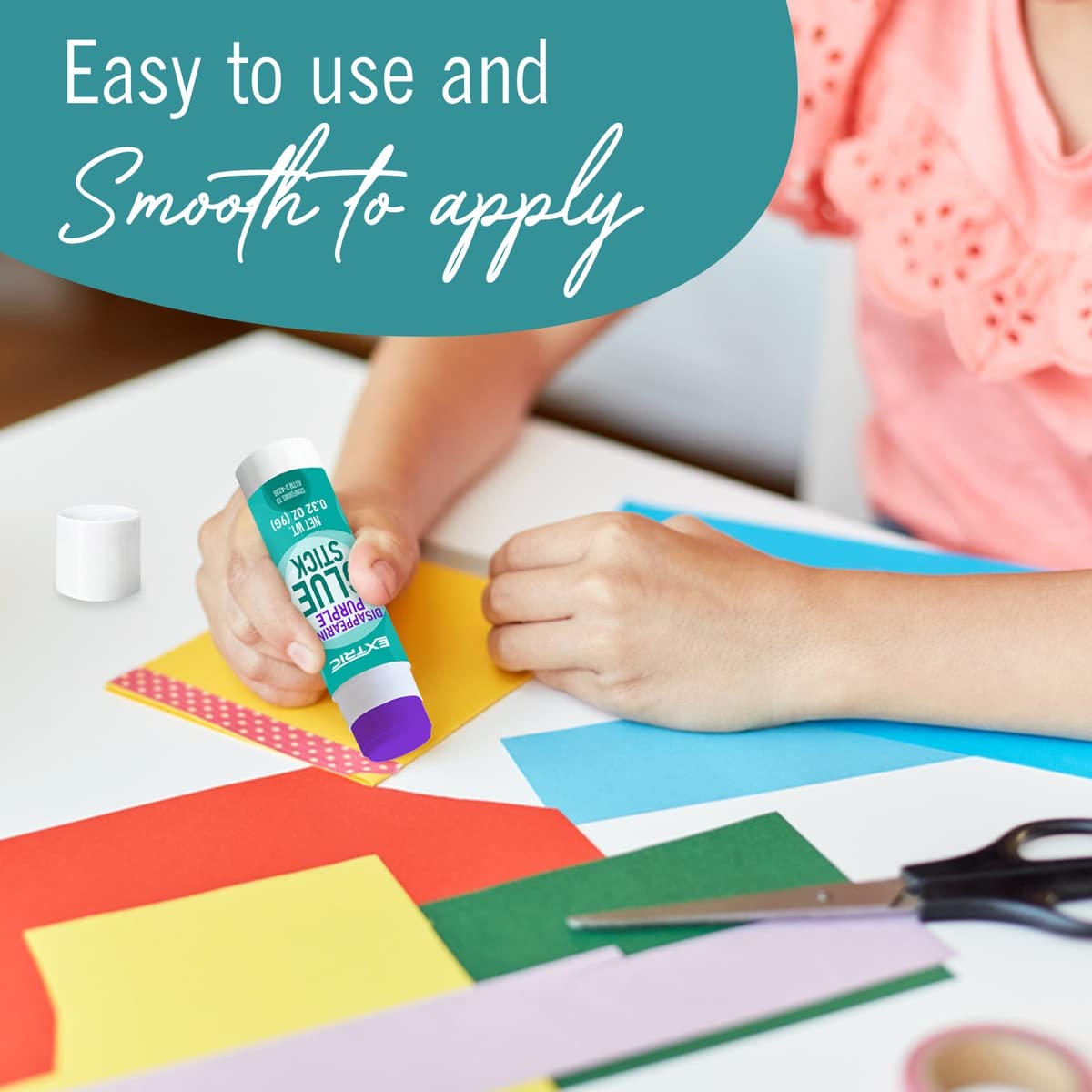 Purple Washable Glue Sticks for Kids - 12 Pack (0.32 oz Each) | Non-Toxic School Supplies for Classroom, Arts & Crafts | Perfect for Homework, Scrapbooking & DIY Projects