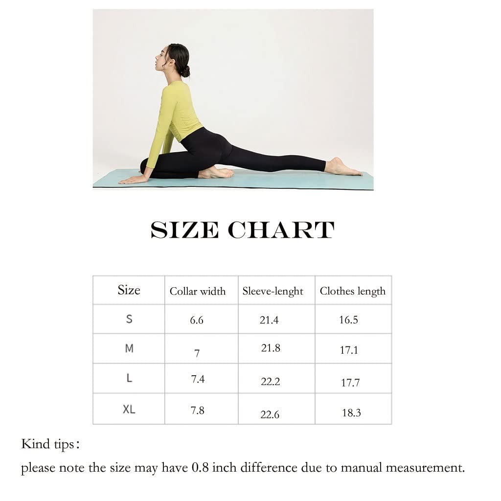 HSQMA Women's Long Sleeve Workout Shirts - Breathable Yoga Tops for Gym, Running & Fitness - Moisture Wicking Athletic Tee for Women (Yellow, Size L) | Perfect for Yoga, Pilates & Outdoor Activities