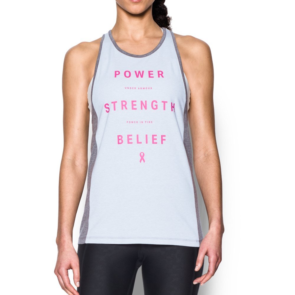 Under Armour Women's Power in Pink Inset Tank Top - Moisture-Wicking Workout Top for Running & Gym - Comfortable Athletic Wear for Active Lifestyles