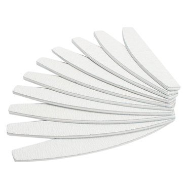10pcs Professional Nail Files for Gel Polish - Manicure Buffer & Sanding Tools with Crescent Shape - Perfect for Home Salon, DIY Nail Art & Professional Use