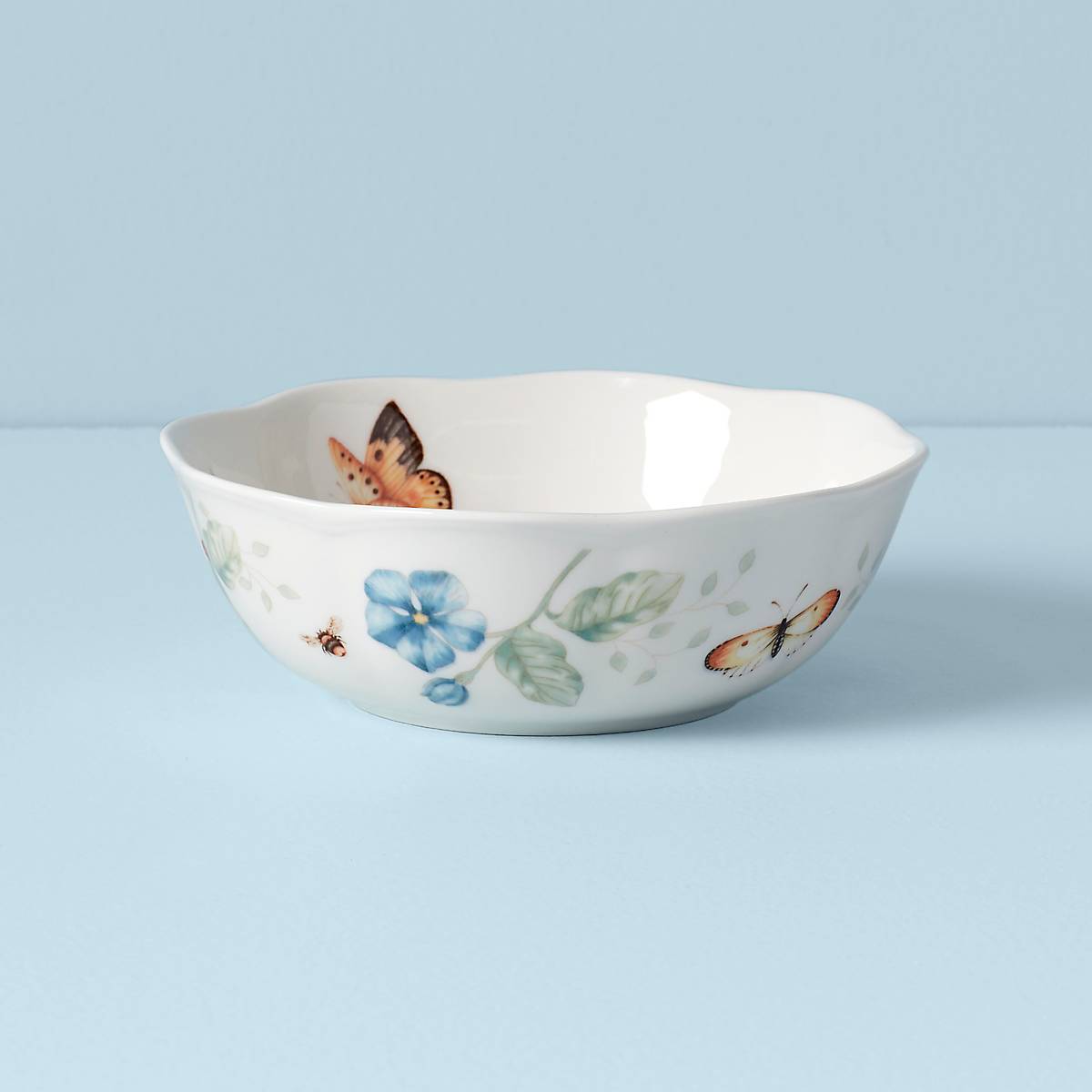 Butterfly Meadow All-Purpose Bowl - Durable Ceramic Serving Bowl for Salads, Pasta, and Snacks - Perfect for Dining, Entertaining, and Kitchen Decor