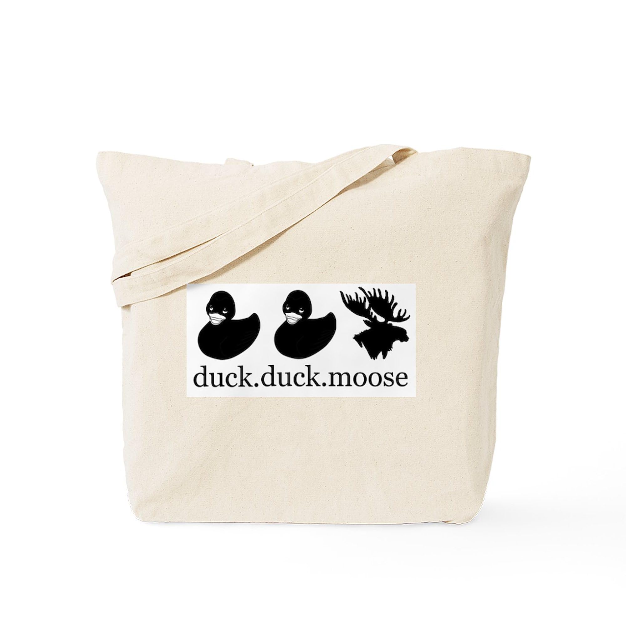 Duck Duck Moose Canvas Tote Bag - Natural Reusable Shopping Bag for Groceries, Beach & Everyday Use | Eco-Friendly Cotton Carryall