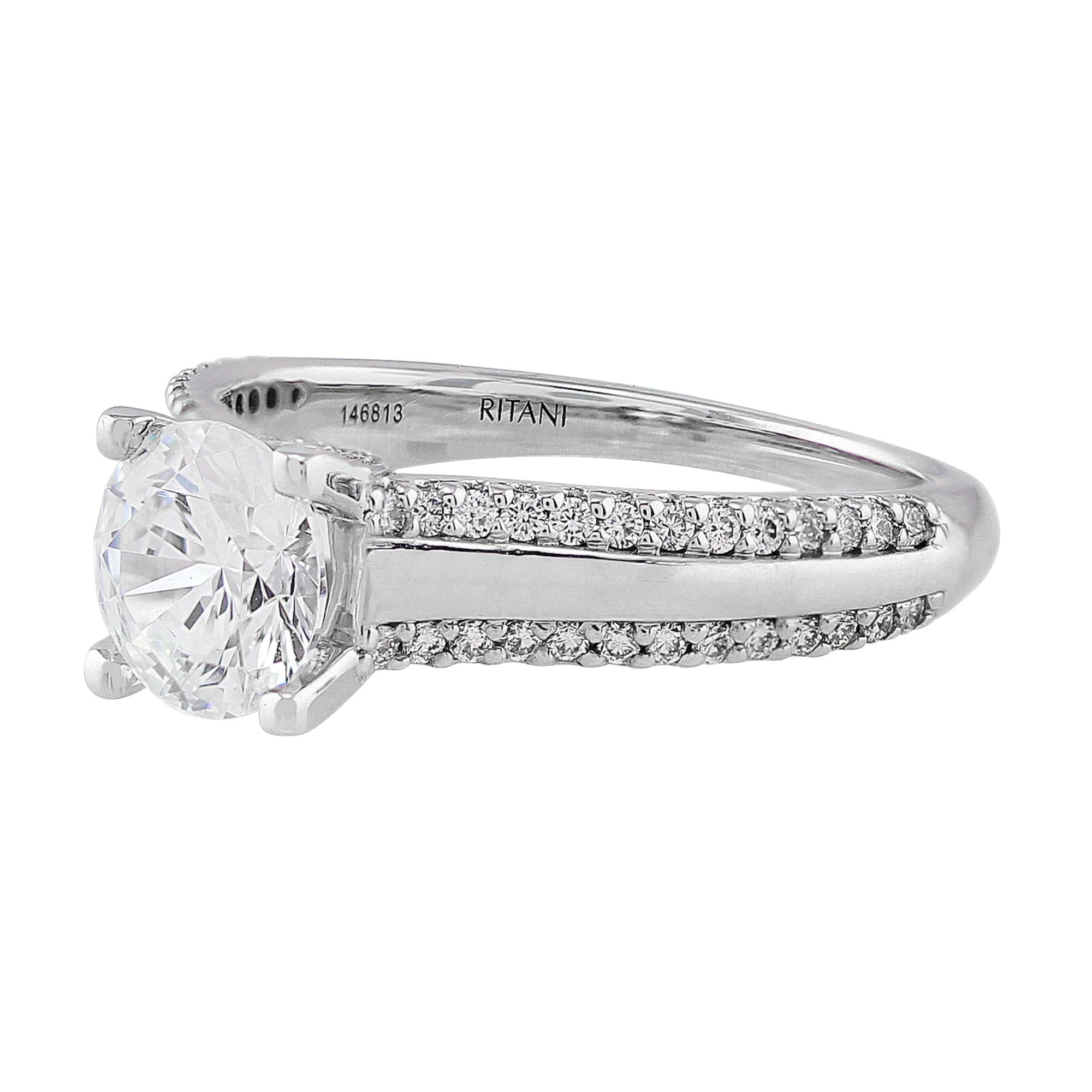 18K White Gold Diamond Classic Ring for Women - Elegant Solitaire Engagement & Wedding Band - Perfect for Proposals, Anniversaries, and Special Occasions