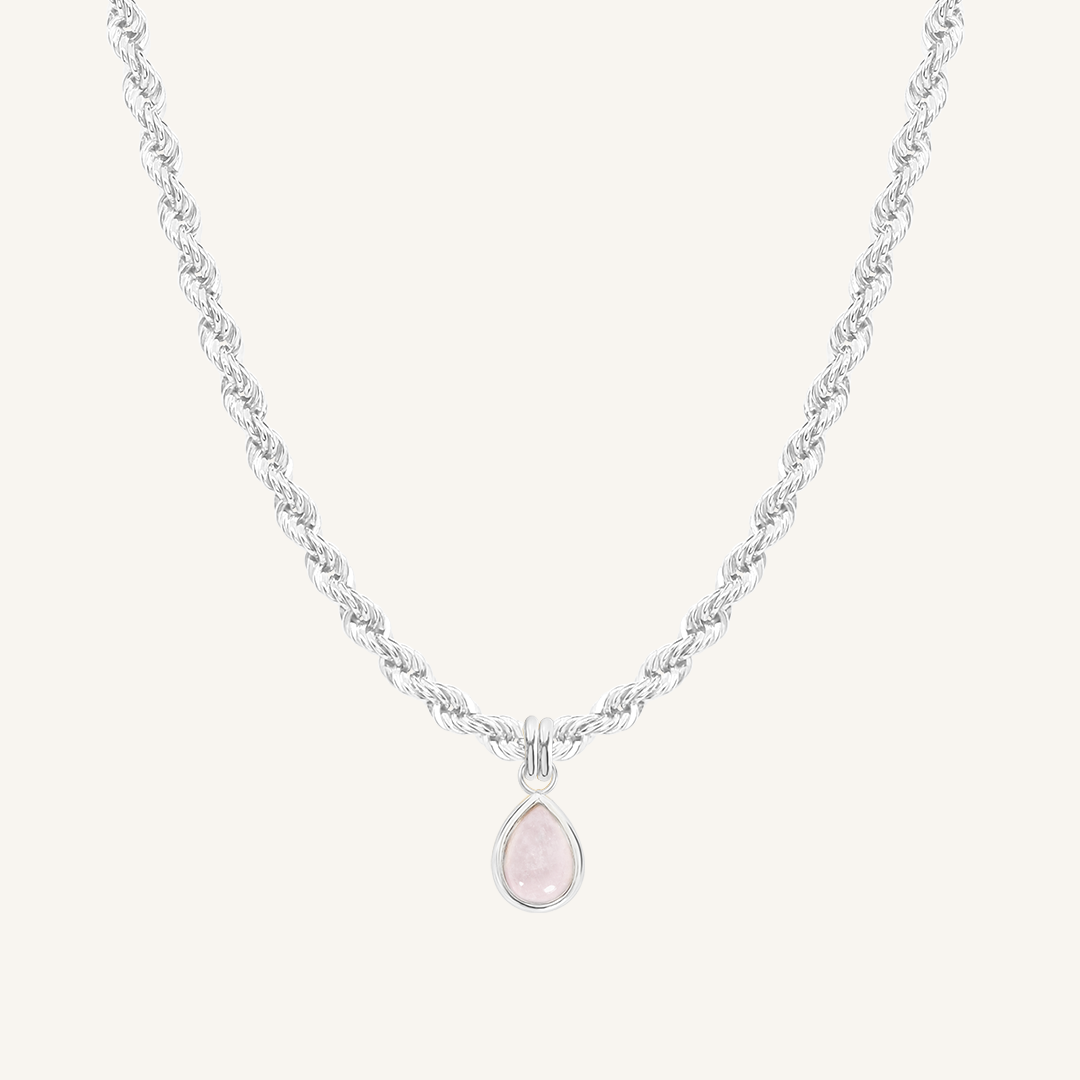 Rose Quartz Trove Charm Necklace - Healing Crystal Jewelry for Women, Dainty Pendant with 925 Sterling Silver Chain - Perfect for Meditation, Yoga & Spiritual Gifts