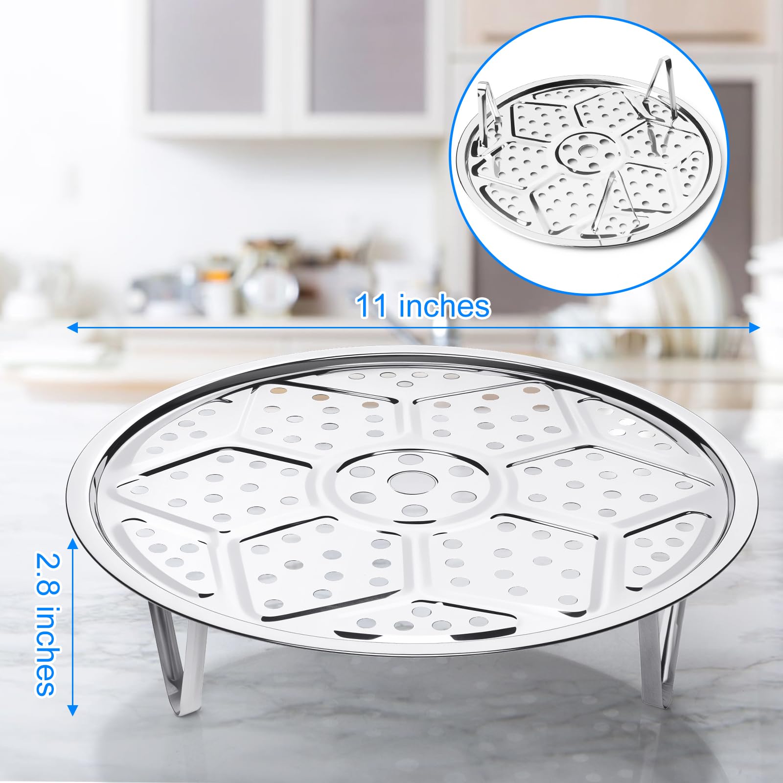 2-Pack 11-Inch Stainless Steel Pressure Canner Racks - Premium Cooker Rack for Presto & All-American Canners - Durable Canning Accessories for Home Food Preservation & Pressure Cooking