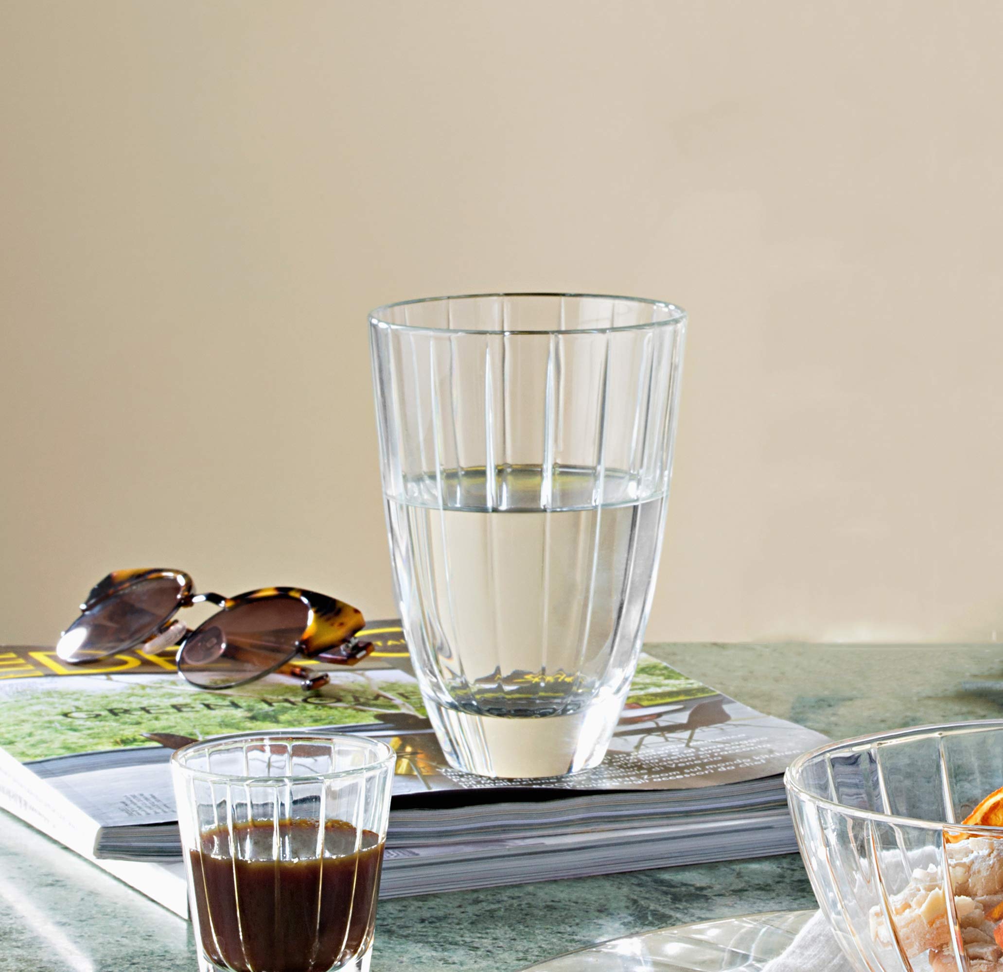 Barski European Art Glass Highball Tumbler Set - 16.5 oz (Set of 6) - Handcrafted in Europe - Elegant Cocktail Glasses for Whiskey, Mojito & Iced Coffee - Perfect for Home Bar, Parties & Gifts