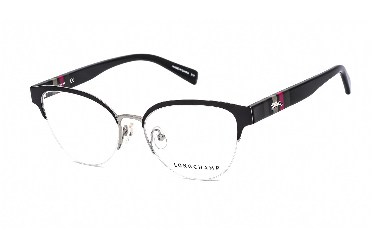 Longchamp LO2110 001 53 Black Round Eyeglass Frames for Women - Stylish & Lightweight Eyewear for Work, Reading & Everyday Fashion