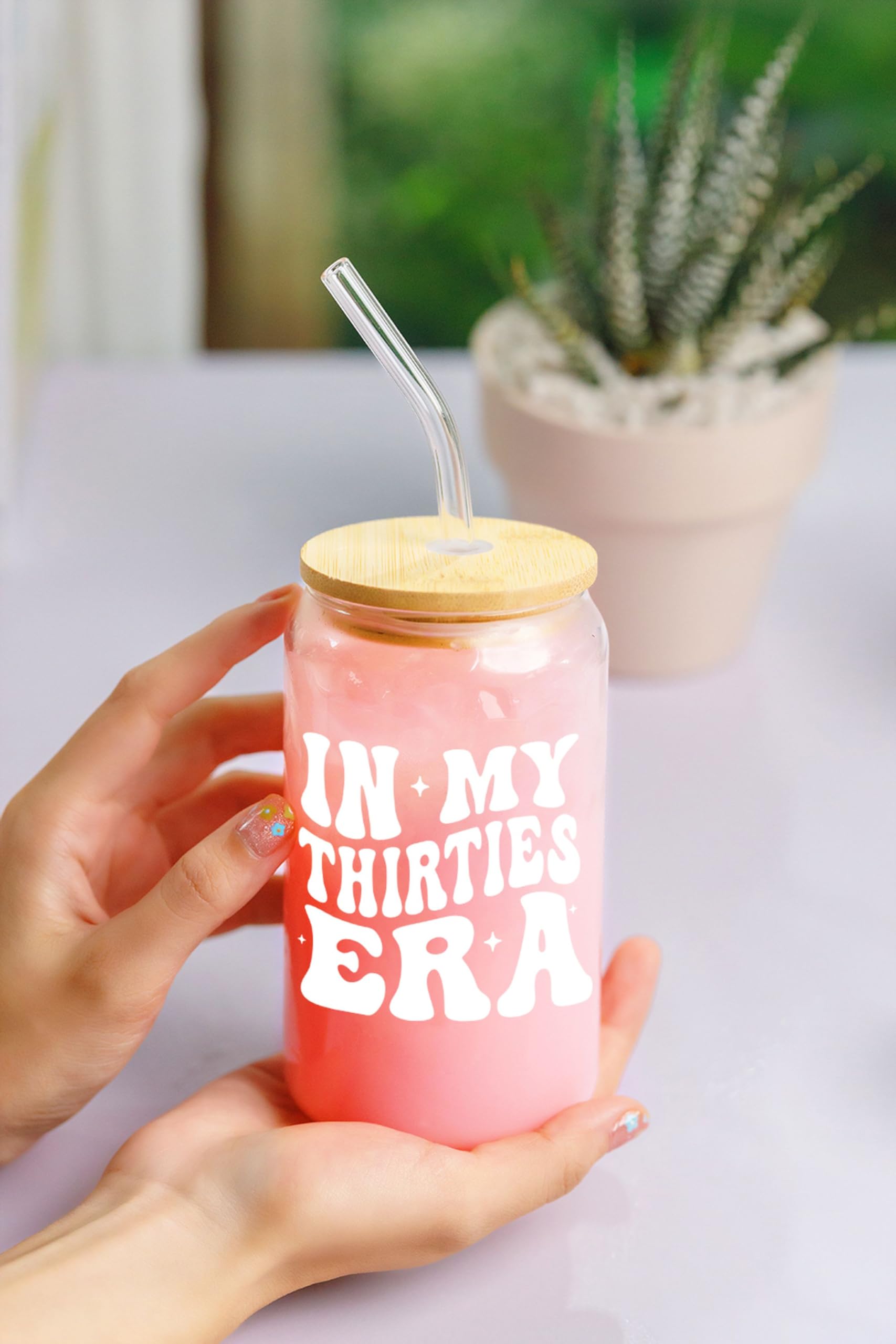 30th Birthday Gifts for Women - Elegant 16oz Coffee Glass with 'In My Thirties' Design - Perfect Gift for Her, Sister, Mom, Daughter & Best Friend - Ideal for Birthday Celebrations, Home Decor & Daily Coffee Use