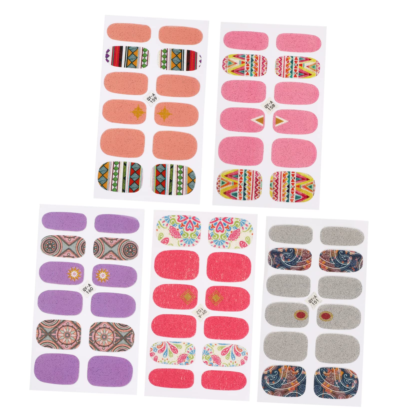 5 Sheets Minkissy Nail Art Stickers - Trendy Christmas Nativity Waterproof Nail Polish Decals for Fingernails | Perfect for Holiday Parties & DIY Nail Designs
