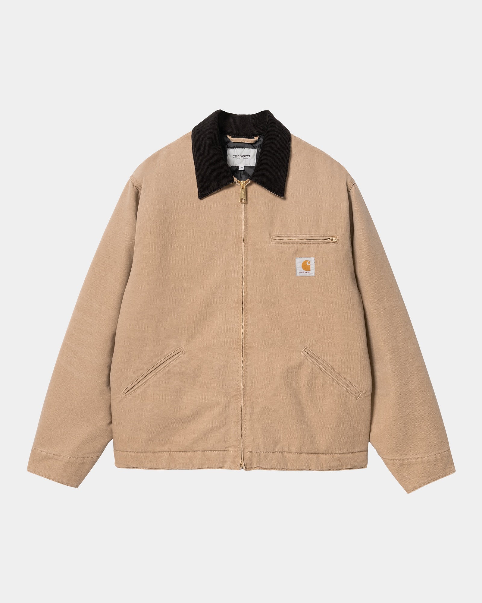 OG Detroit Jacket - Winter Workwear for Men | Peanut & Black Aged Canvas | Durable Outerwear for Construction, Motorcycle Riding & Outdoor Adventures