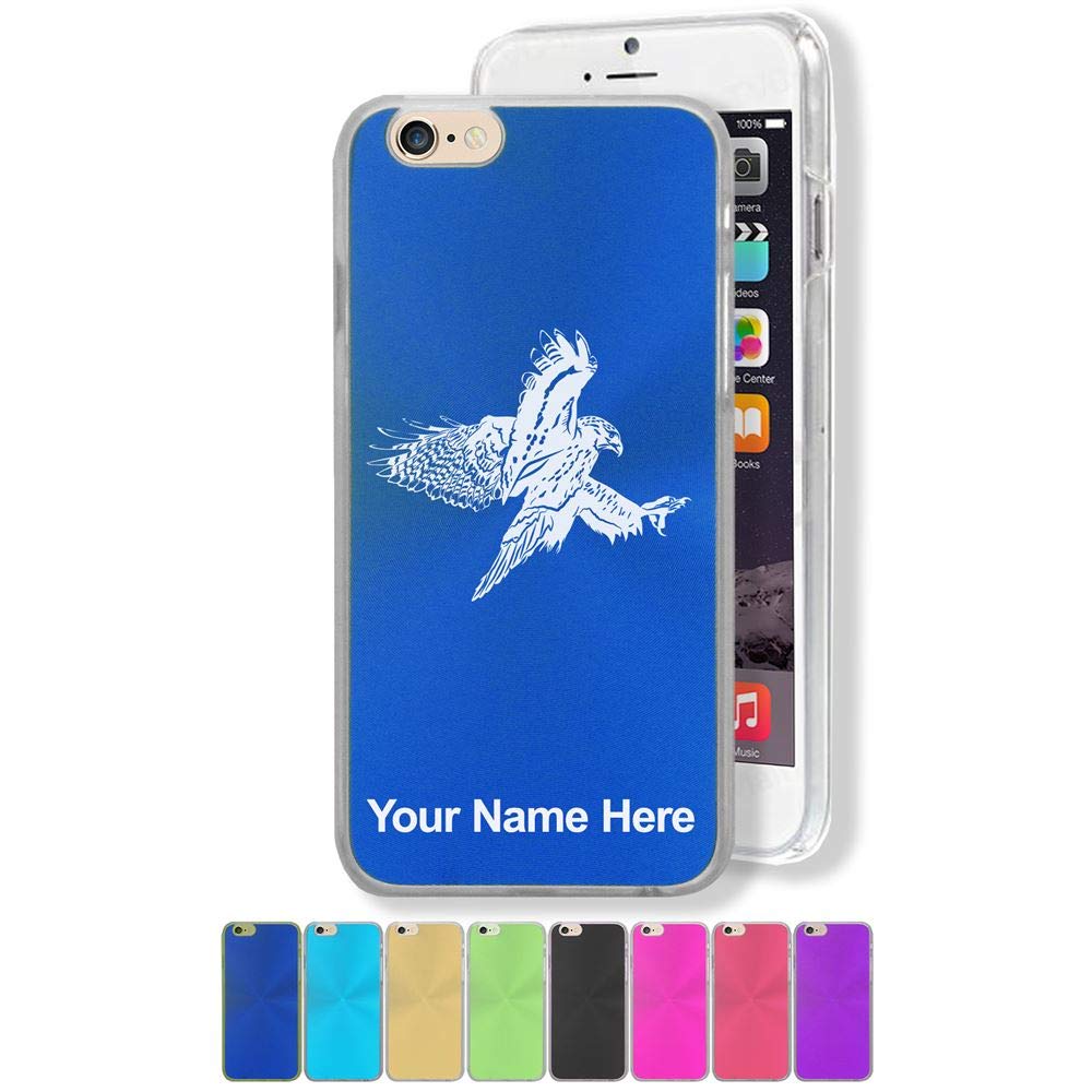 Premium Protective Case for iPhone 6 Plus & 6s Plus - Durable Hawk Design with Free Custom Engraving | Perfect for Everyday Use, Travel & Gift Giving