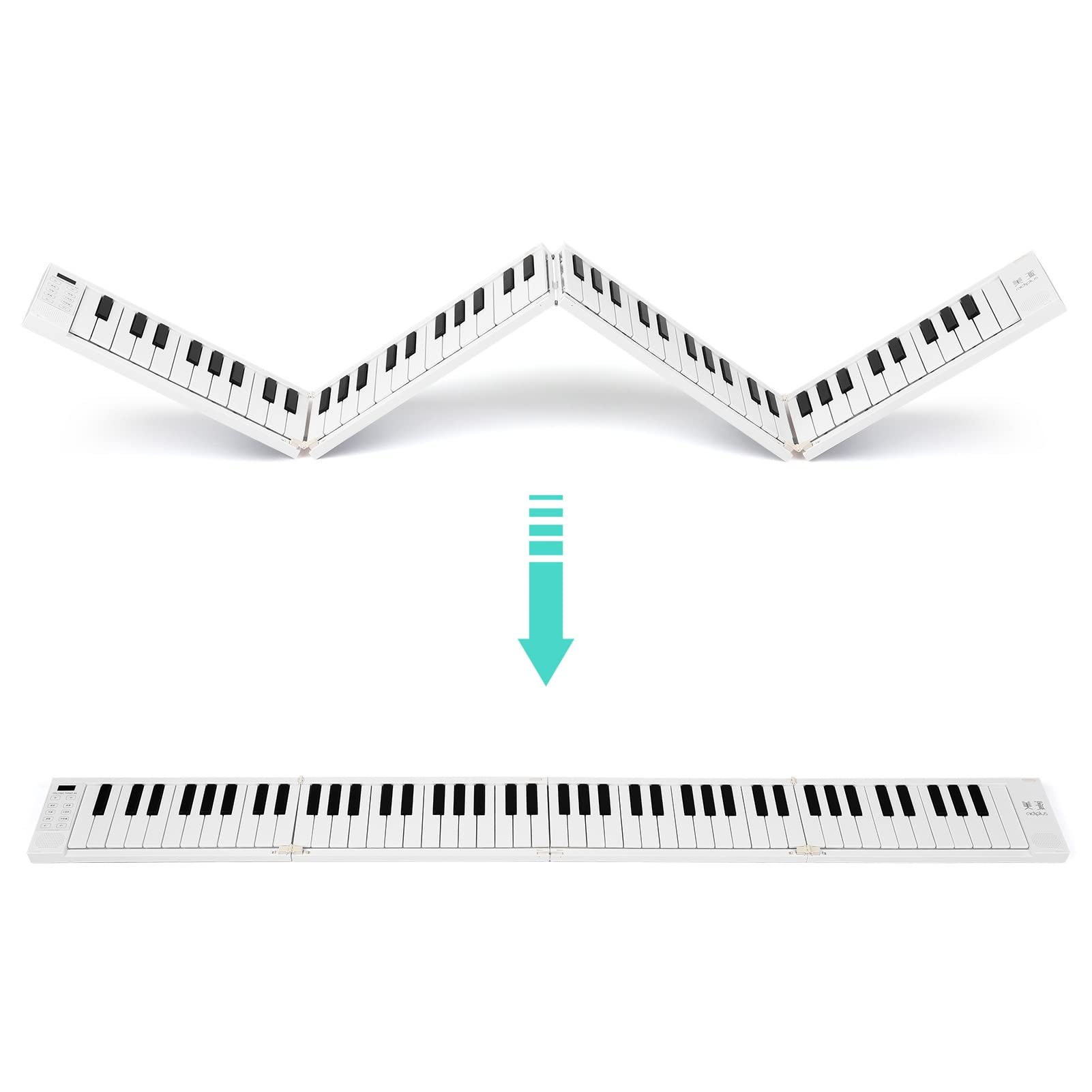 88-Key Foldable Electronic Piano Keyboard - Portable Digital Piano with Full-Size Keys for Beginners & Students | Perfect for Home Practice, Travel & Music Lessons